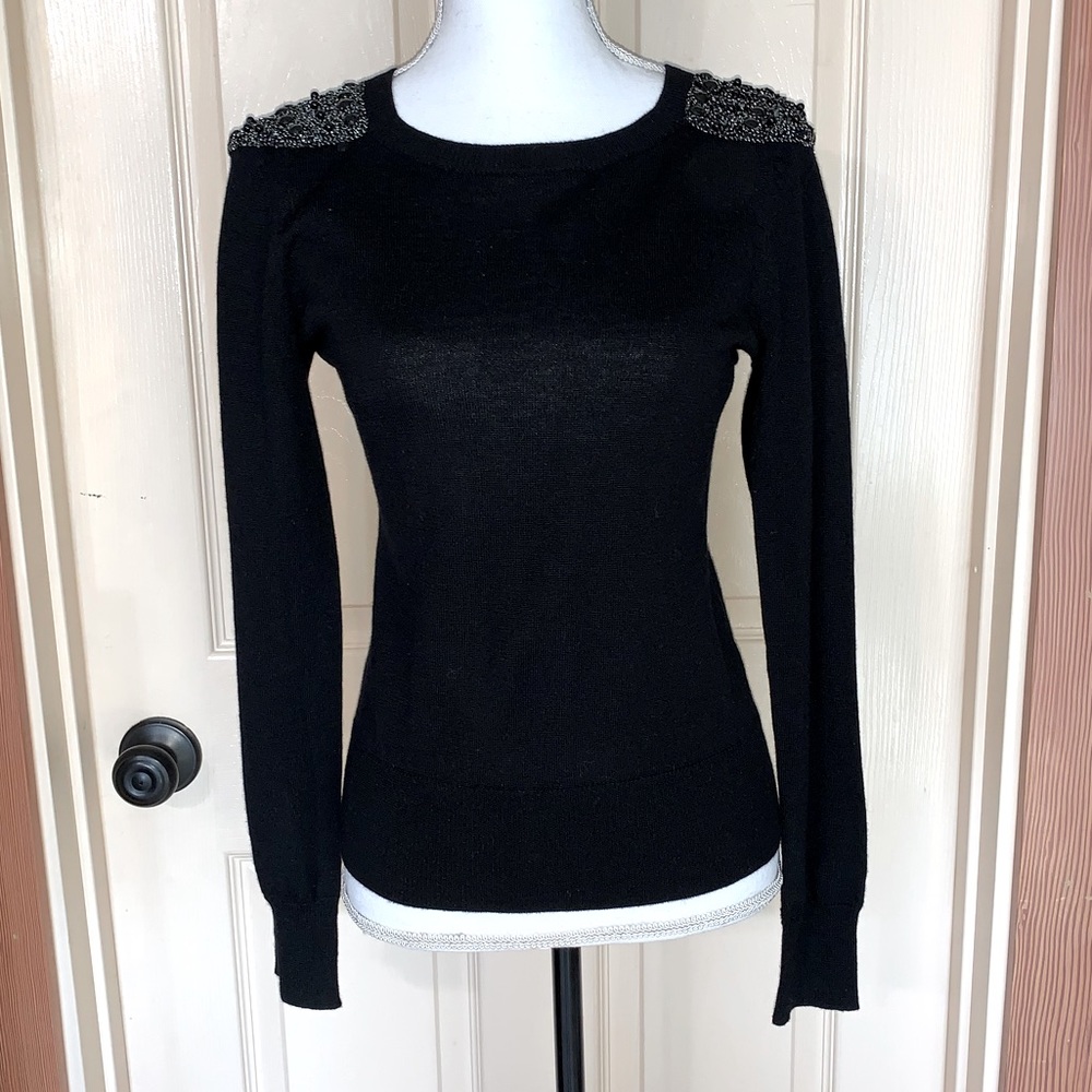 🟥3/$12! Black lightweight Calvin Klein embellished sweater